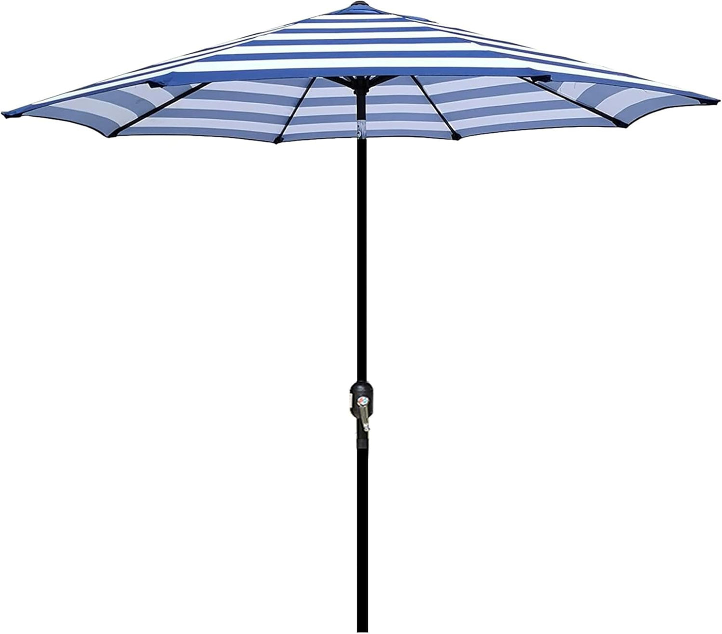 Blissun 9' Outdoor Patio Umbrella, Outdoor Table Umbrella, Yard Umbrella, Market Umbrella with 8 Sturdy Ribs, Push Button Tilt and Crank