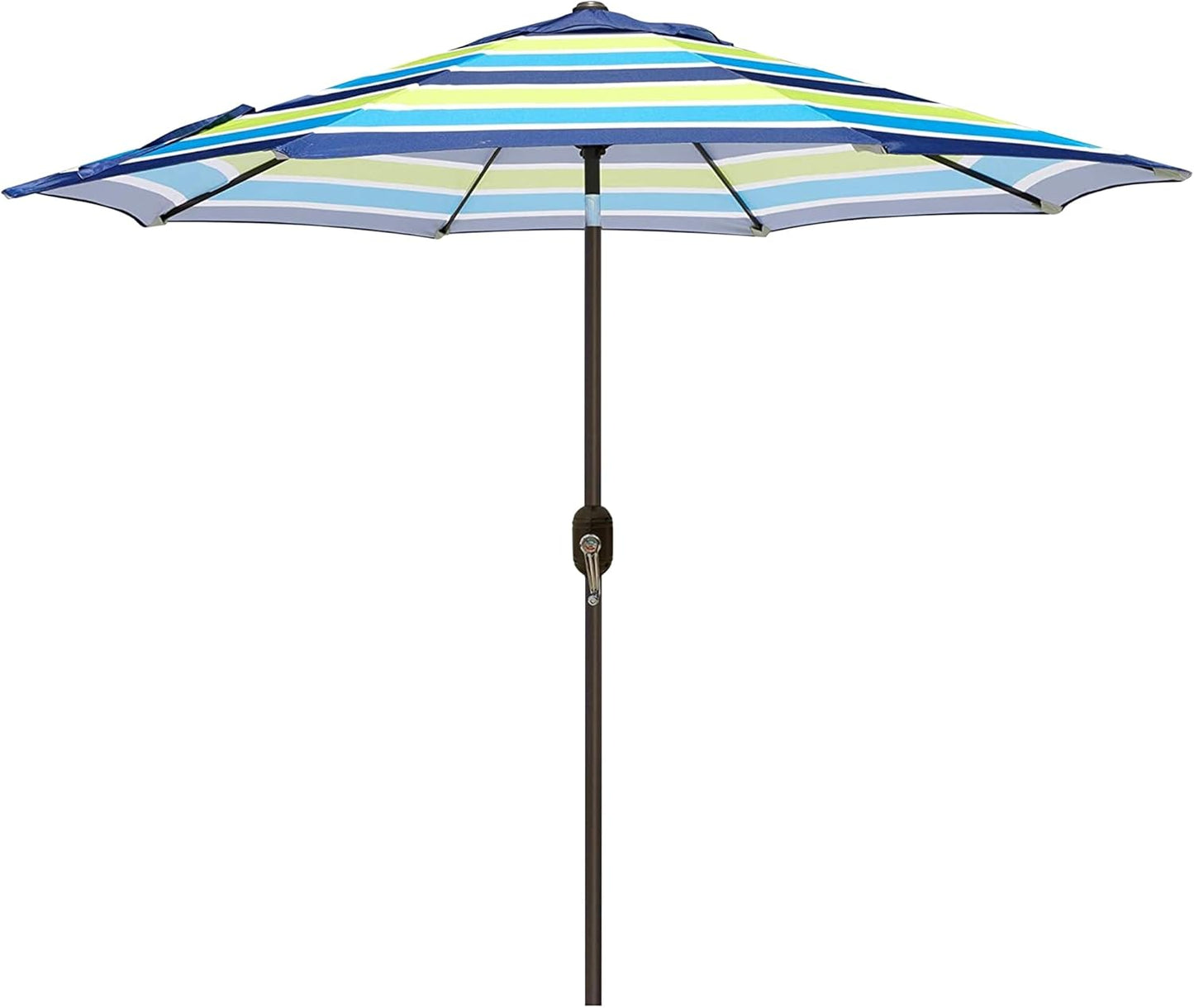 Blissun 9' Outdoor Patio Umbrella, Outdoor Table Umbrella, Yard Umbrella, Market Umbrella with 8 Sturdy Ribs, Push Button Tilt and Crank