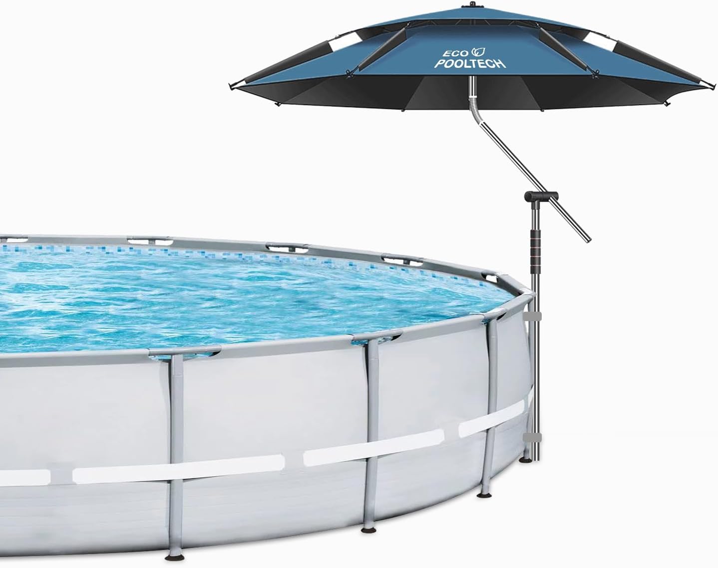 Above Ground Pool Umbrellas, Outdoor Pool Sunshade for Oval or Rectangular Swimming Pools, Multi-functional Patio Umbrella for Garden, Must have Pool Accessories