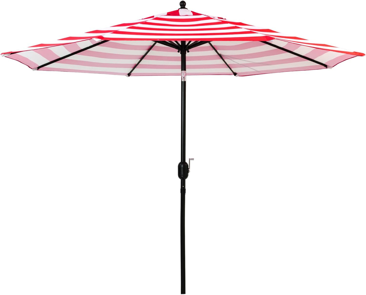 Sunnyglade 9' Patio Umbrella Outdoor Table Umbrella with 8 Sturdy Ribs (Black and White)