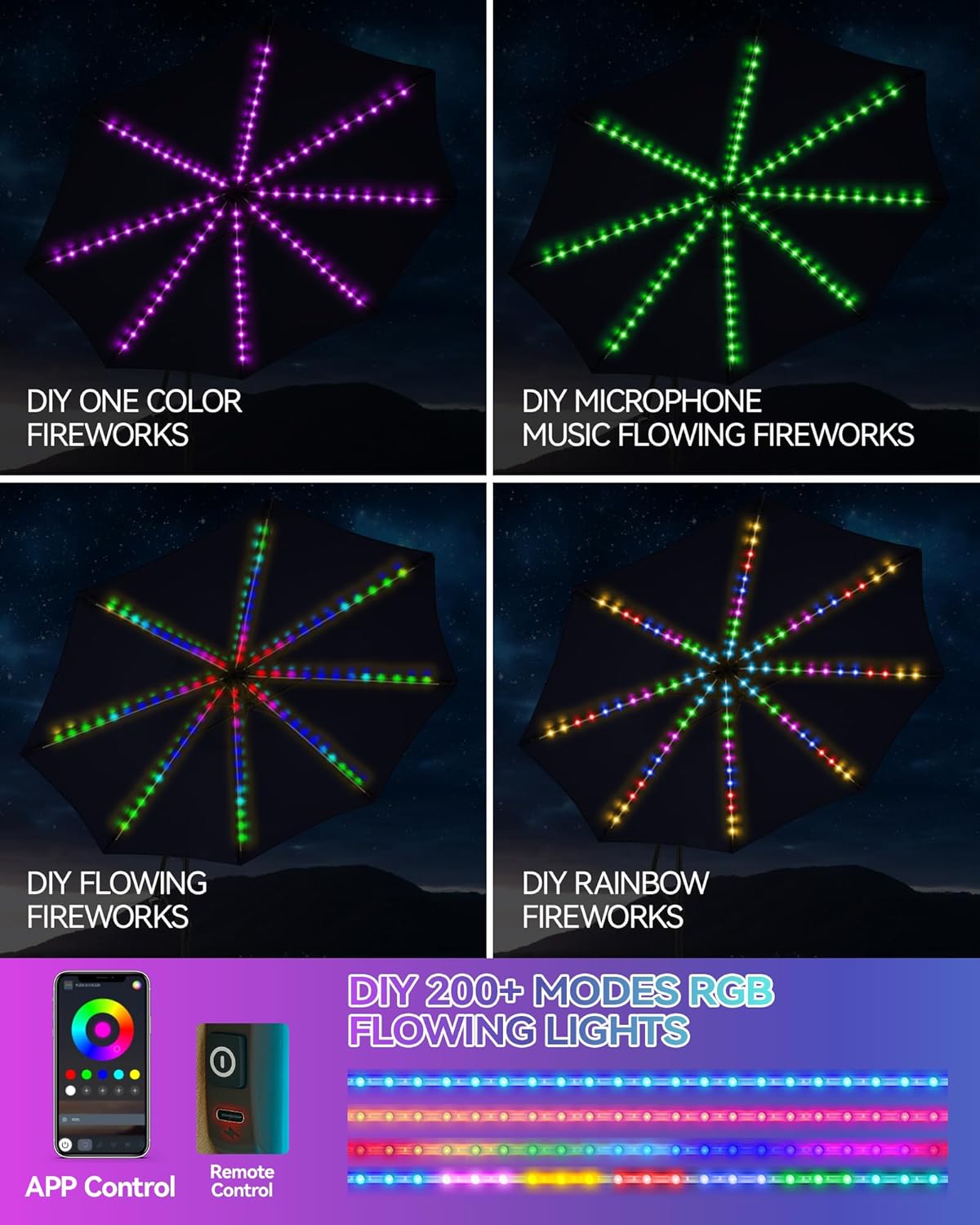 10 ft Offset Patio Umbrella with Solar Lights, Large Cantilever Outdoor Umbrellas for Patio, Dual Charging, 200+ Light Modes, Heavy Duty, for Pool, Deck, Market